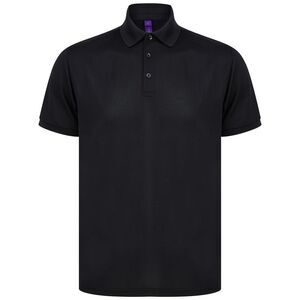 Henbury Unisex Adult Polo Shirt / Black